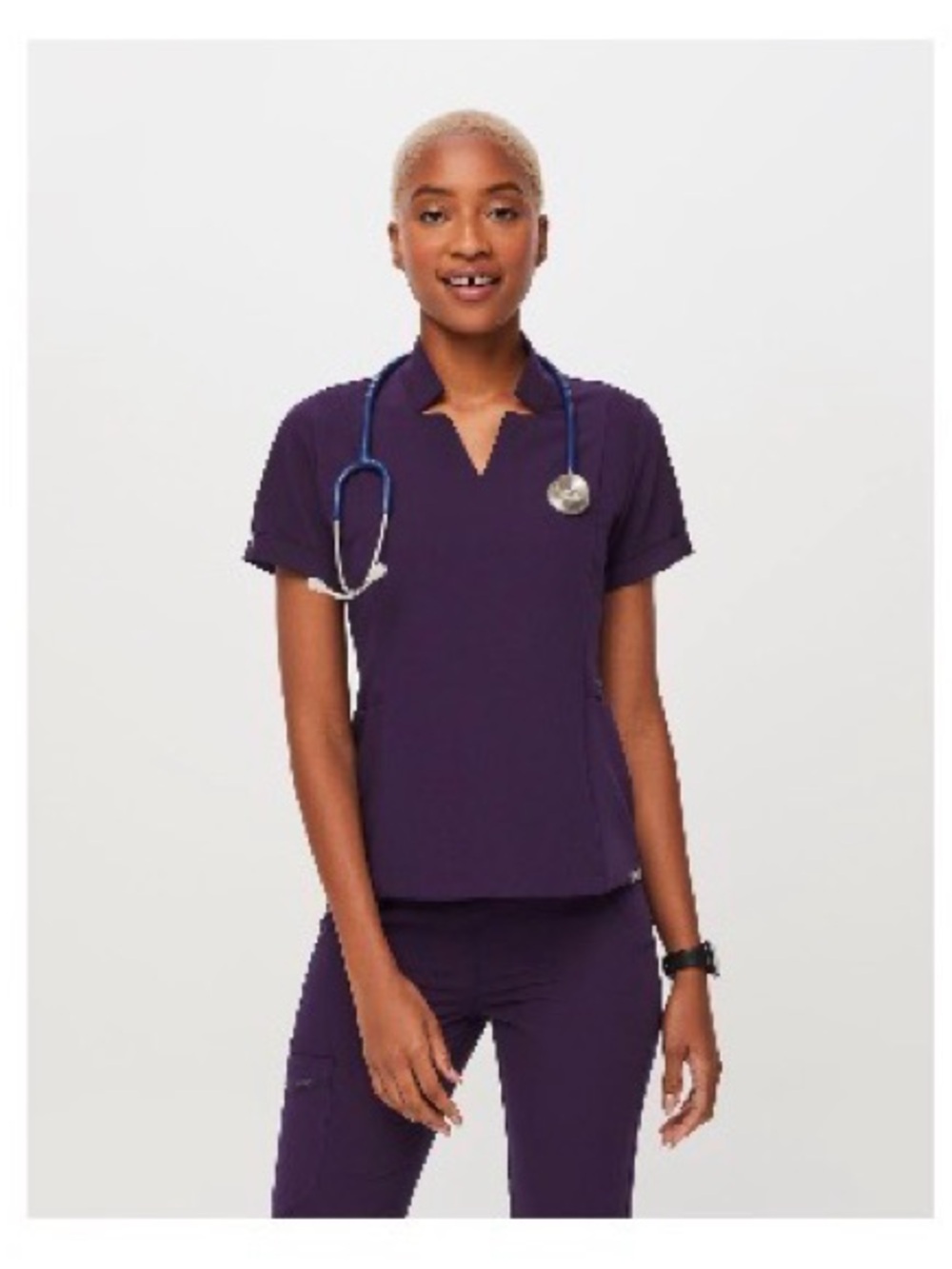 Figs Inala Slim Scrub Top SMALL